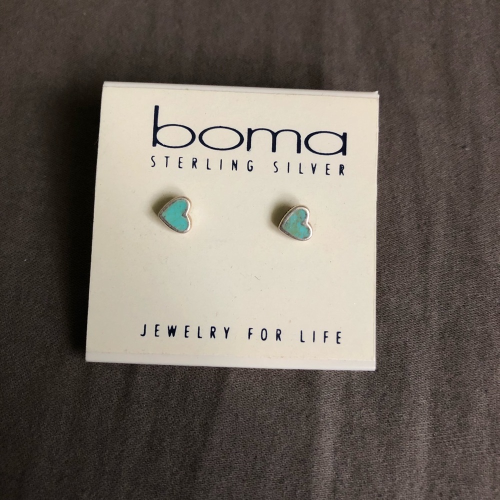 Sterling silver and turquoise studs